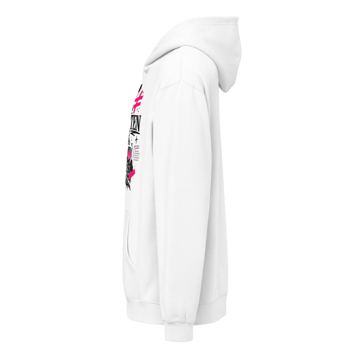 Lost Not Forgotten box hoodie left side view