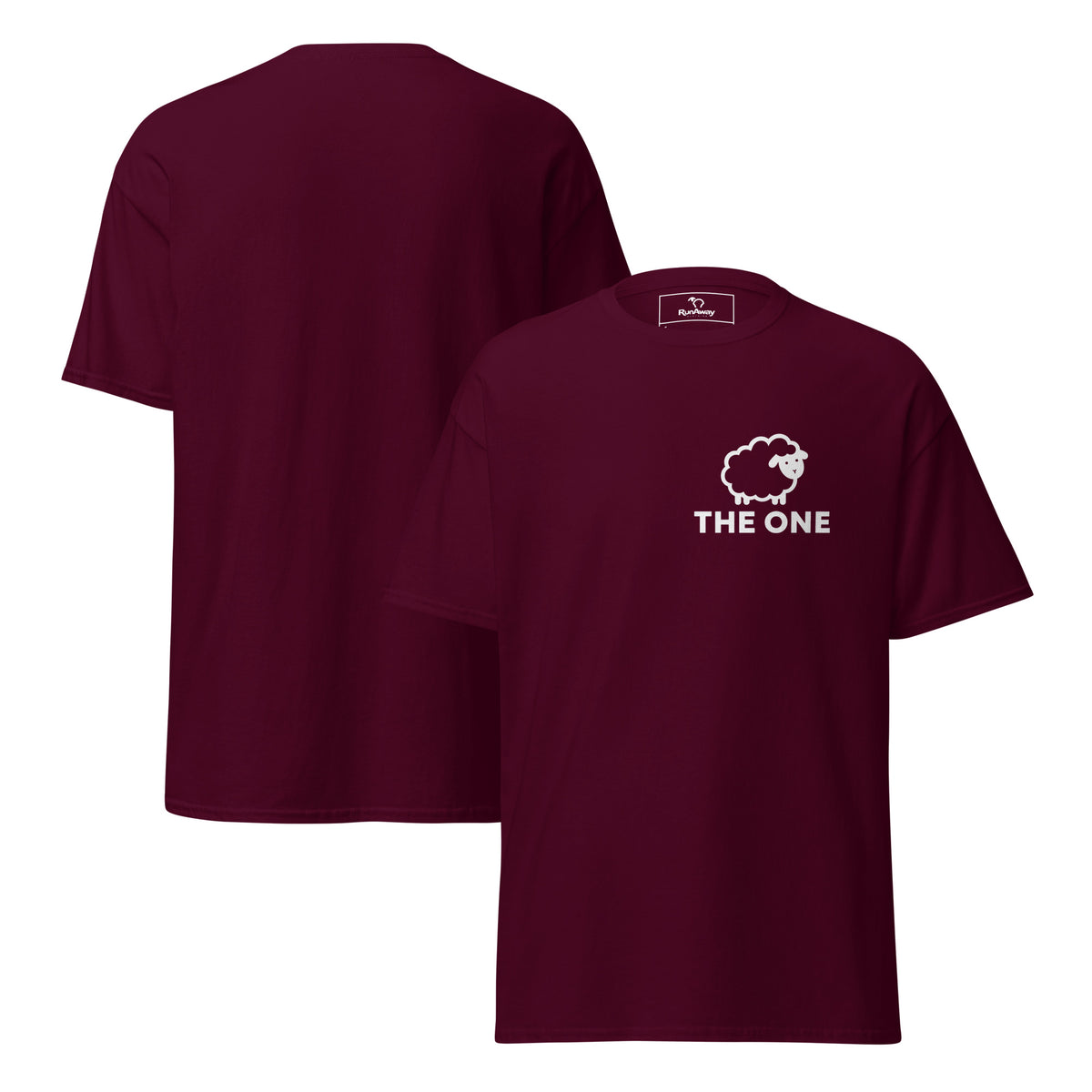 The One Christian graphic tee maroon by RunAway Clothing