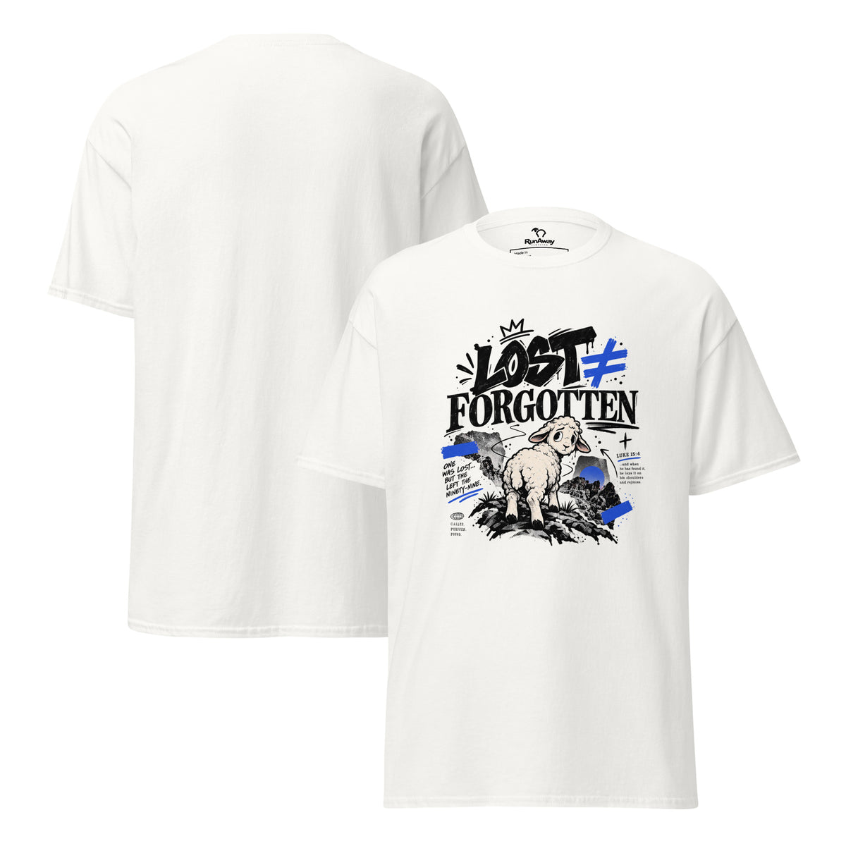 Lost Not Forgotten Christian streetwear tee by RunAway Clothing